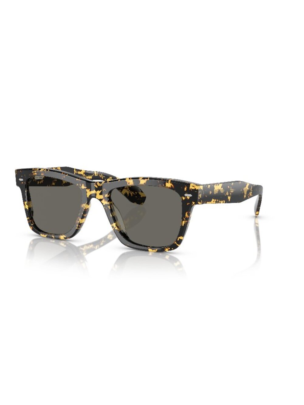 New Oliver Peoples Unisex Sunglasses Havana Square Grey Lens Acetate Frame N.04